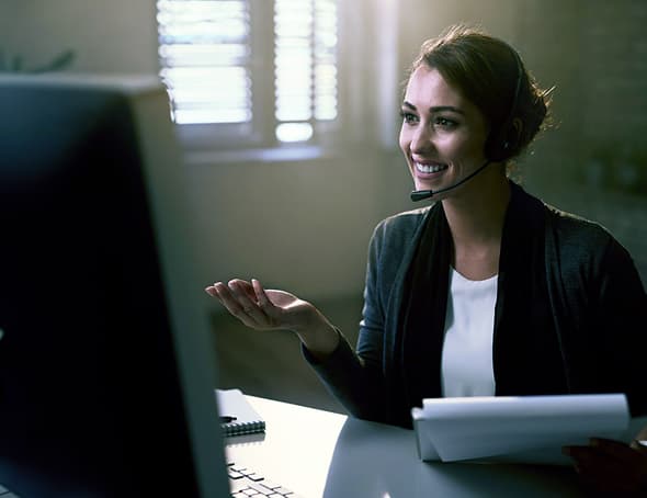 Professional providing remote back-office support